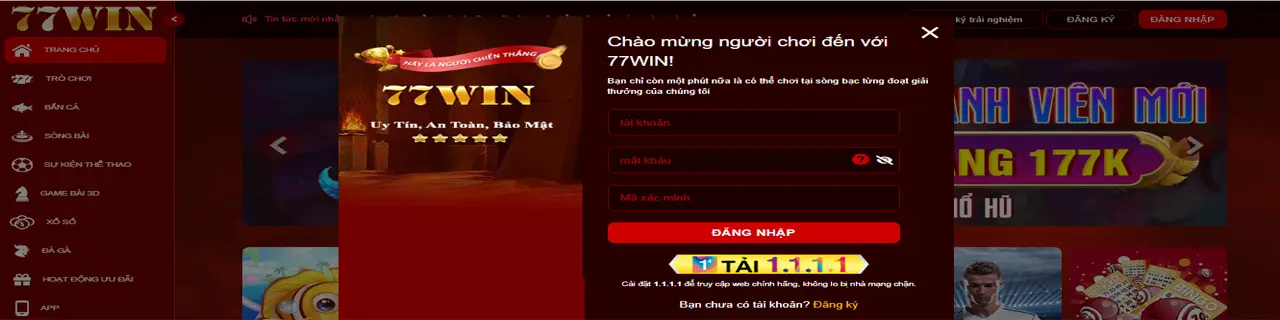 77win đăng nhập nhanh chóng